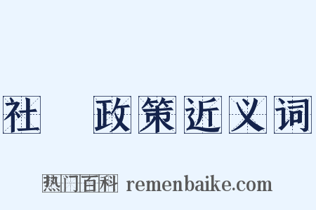 社會政策近义词是什么意思的图片